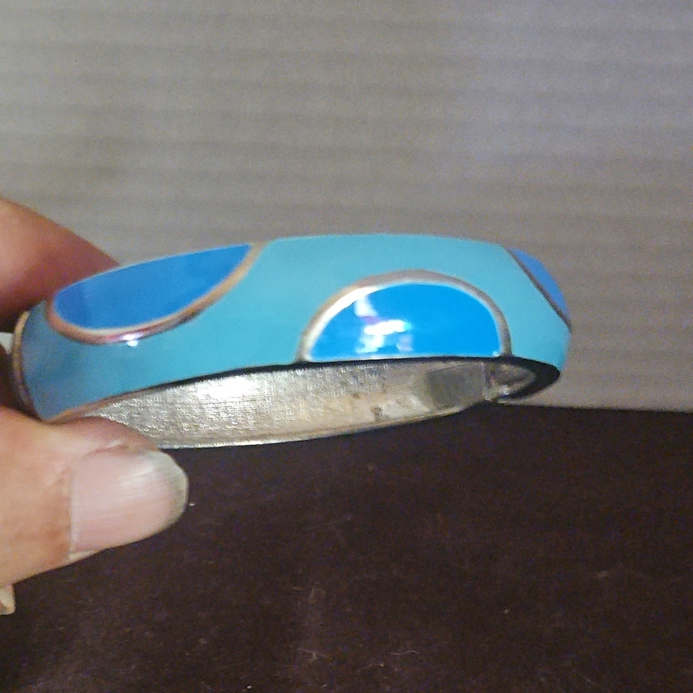 Silver and Blue Women's Bracelet